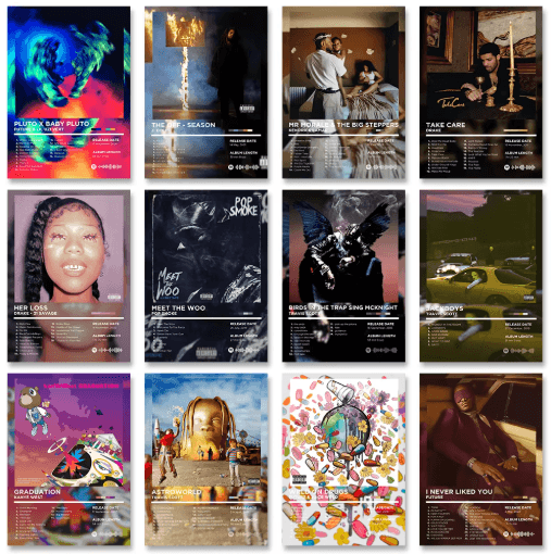 Retro Album Cover Canvas Poster Music Wall Art Decor For Home & Gifts sw9060 50x70cm Unframed