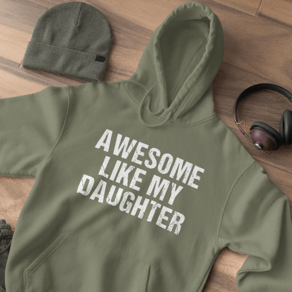 Awesome Like My Daughter Shirt Funny Fathers Day Gift Dad Daughter Tee maroon 3xl sweatshirt
