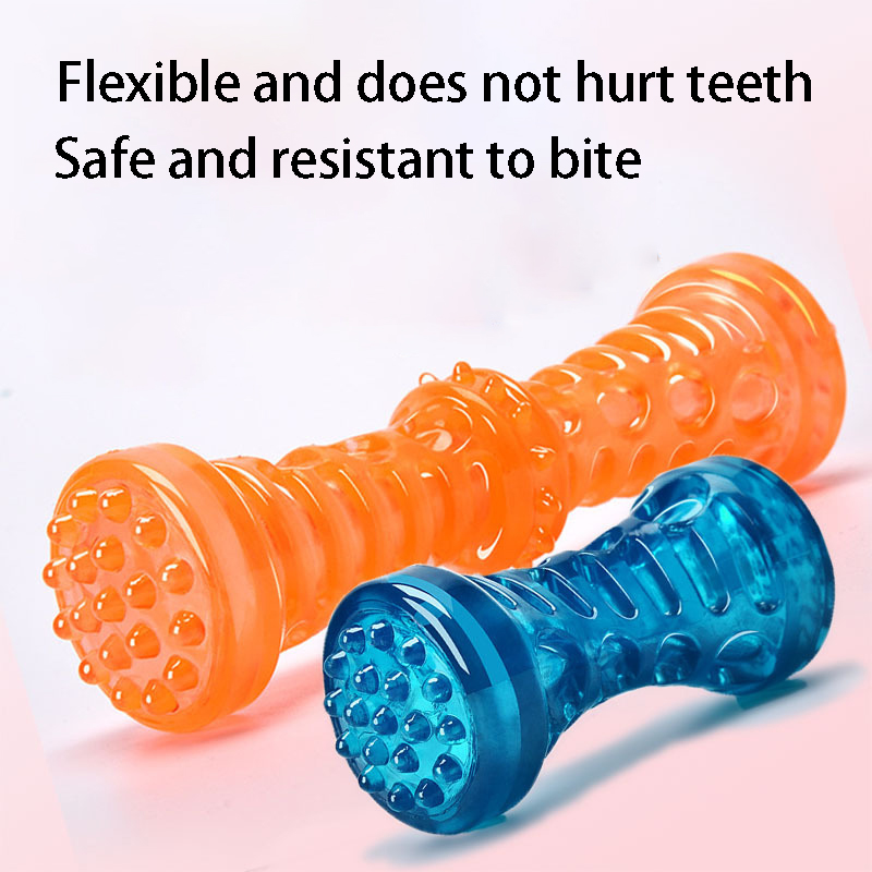 Dental Bone Dog Toothbrush Toy For Chewing And Teething orange Large