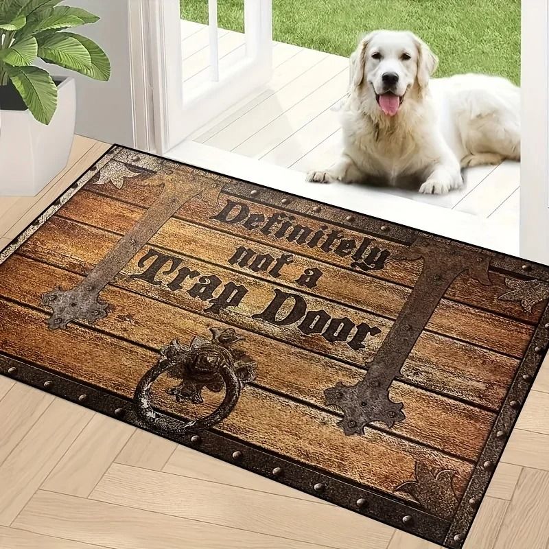 Absorbent Wooden Print Door Mat Washable Non Slip Entrance Floor Rug 06 60x90 Cm