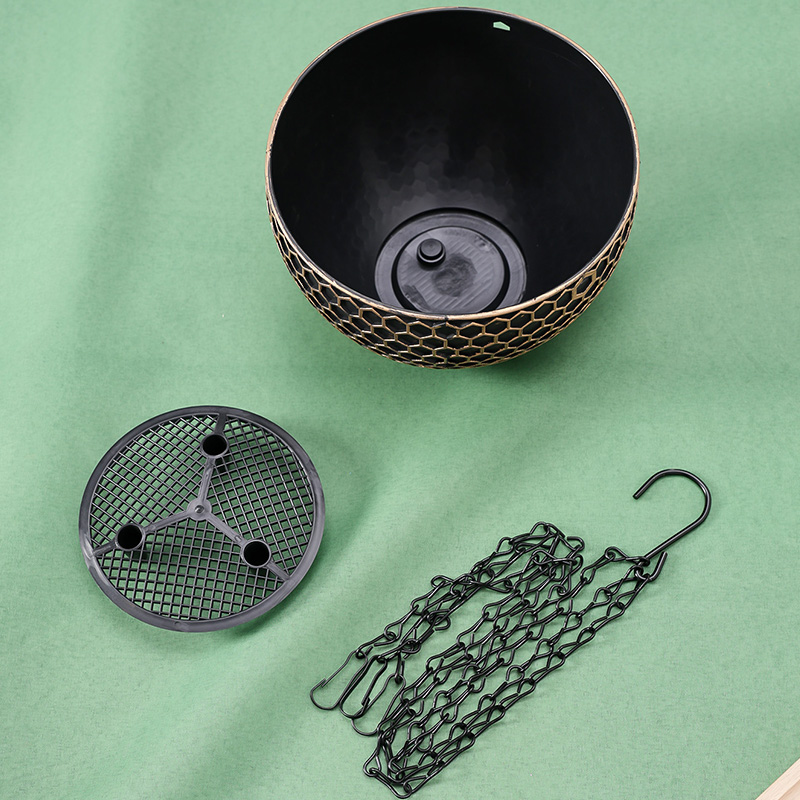 Imitation Rattan Woven Hanging Basket Flower Pot With Chain Home Garden Plant Holder Imitation Rattan Woven Hanging Basket Flower Pot With Chain Home Garden Plant Holder