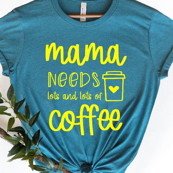 Mama Needs Lots And Lots Of Coffee Shirt Coffee Lover Mom Life Tee, Perfect Mother's Day Gift black 3xl t Shirt