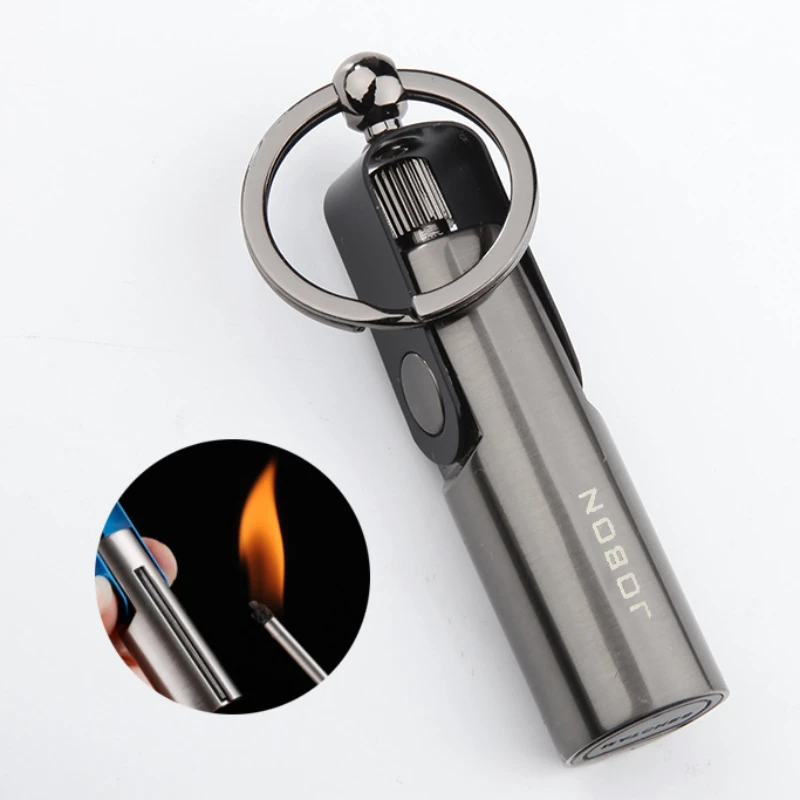 Waterproof Survival Match Lighter Keychain Portable Outdoor Fire Starter Tool black