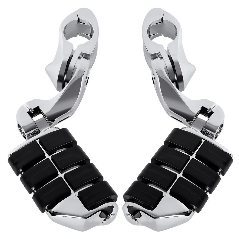 Premium Chrome Touring Highway Foot Pegs For Harley Road King & Street Glide Crash Bar Foot Pegs Premium Chrome Touring Highway Foot Pegs For Harley Road King & Street Glide Crash Bar Foot Pegs