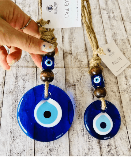 Handmade Turkish Evil Eye Pendant Lucky Glass Bead Wall & Car Hanging Decor 20