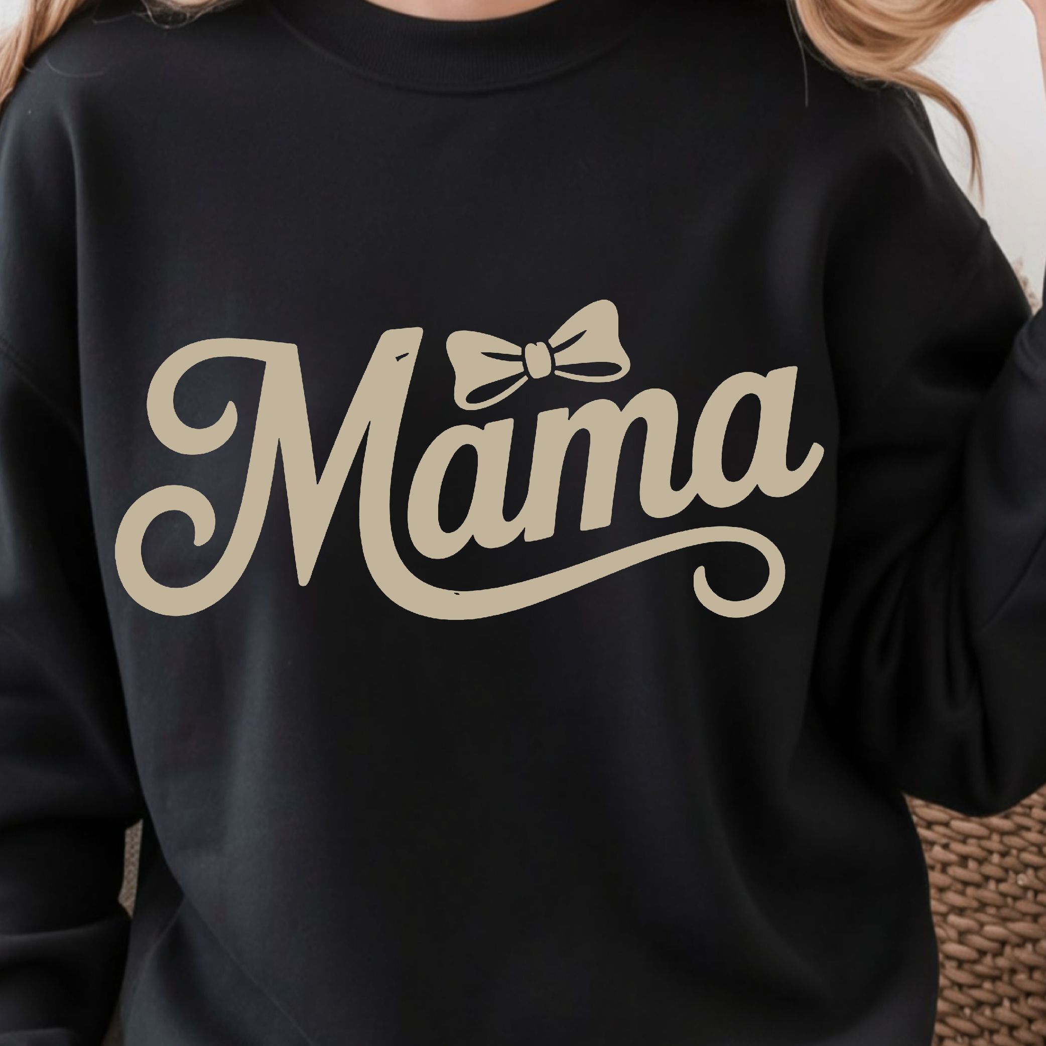 Coquette Mama Sweatshirt, Bow Mama Crewneck, Cute Mama Shirt white l t Shirt