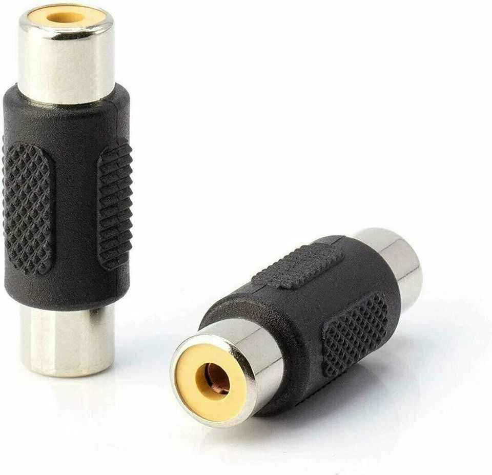 RCA Female To Female Coupler Audio Video RCA Coupler Adapter Connectors RCA Female To Female Coupler Audio Video RCA Coupler Adapter Connectors