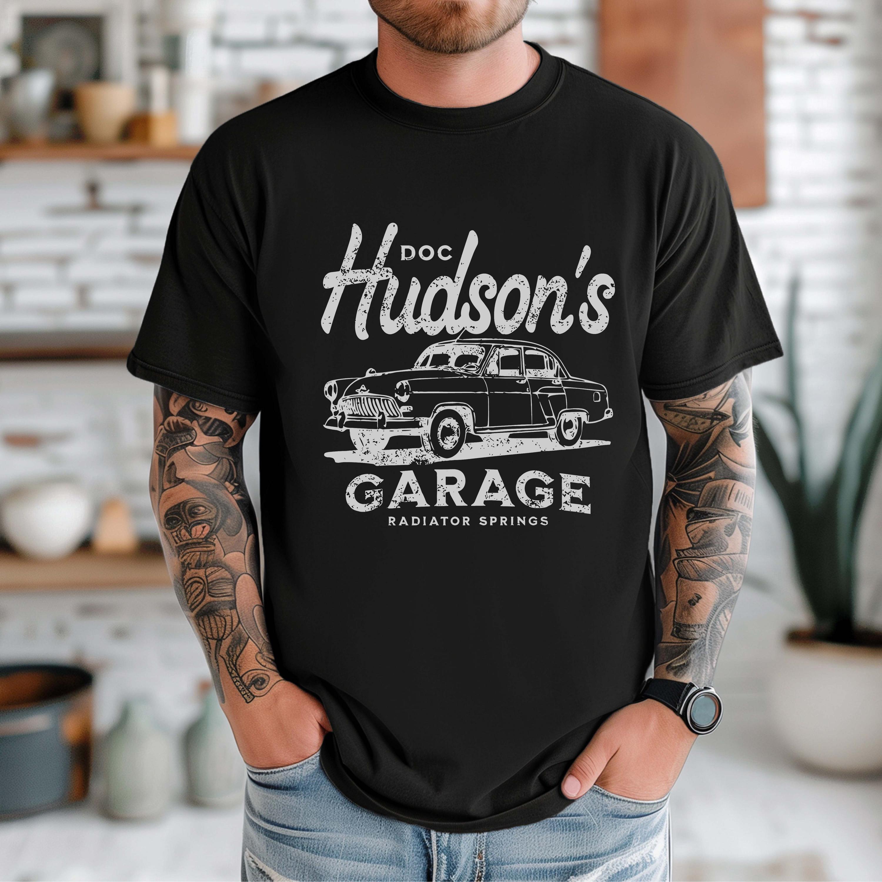 Doc Hudson Garage Shirt Classic Car Enthusiast Mechanic Tee Auto Lover Gift heather Blue 2xl t Shirt