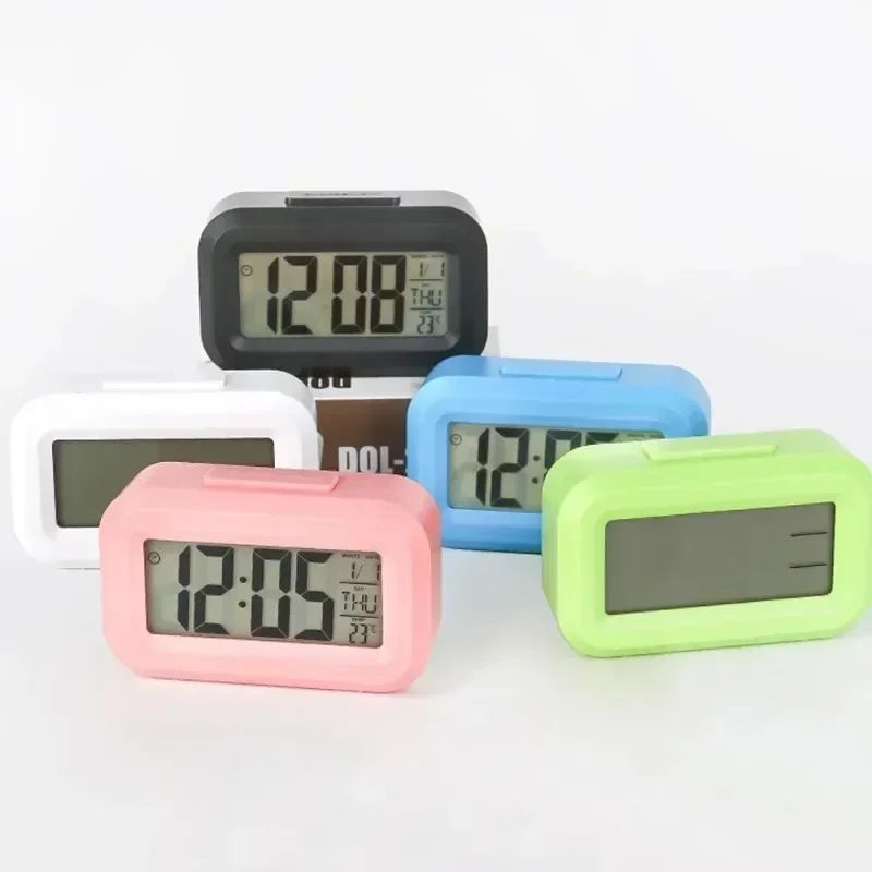 Smart LED Digital Alarm Clock With Backlight & Calendar Display blue