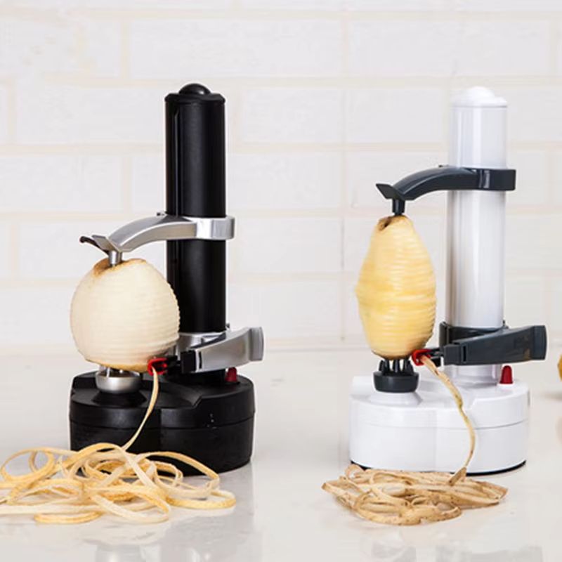 Electric Apple Peeler Machine For Fast One Touch Fruit And Potato Prep black