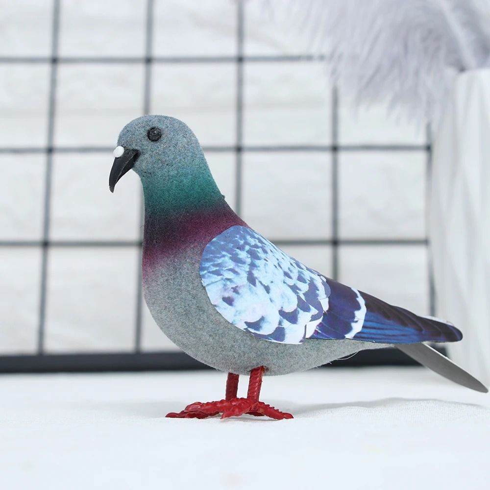 Realistic Simulation Pigeon Model | Artificial Dove Photography Prop | Executive Home & Wedding Sanctuary Decor 1 Pc