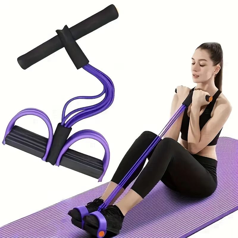 6 Tube Resistance Band Trainer With Pedal Multi Functional Home Workout Equipment For Arms, Legs, Waist & Abs 6 Tube Resistance Band Trainer With Pedal Multi Functional Home Workout Equipment For Arms, Legs, Waist & Abs