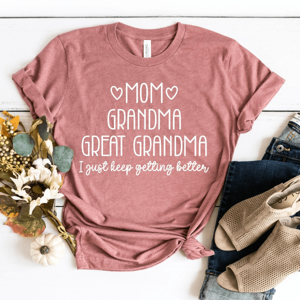 Mom Grandma Great Grandma Shirt Meaningful Family Milestone Gift Tee black l sweatshirt