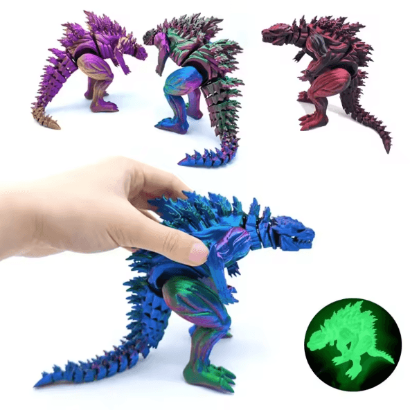 3D Printed Articulated Dinosaur Action Figure With Movable Joints heilv