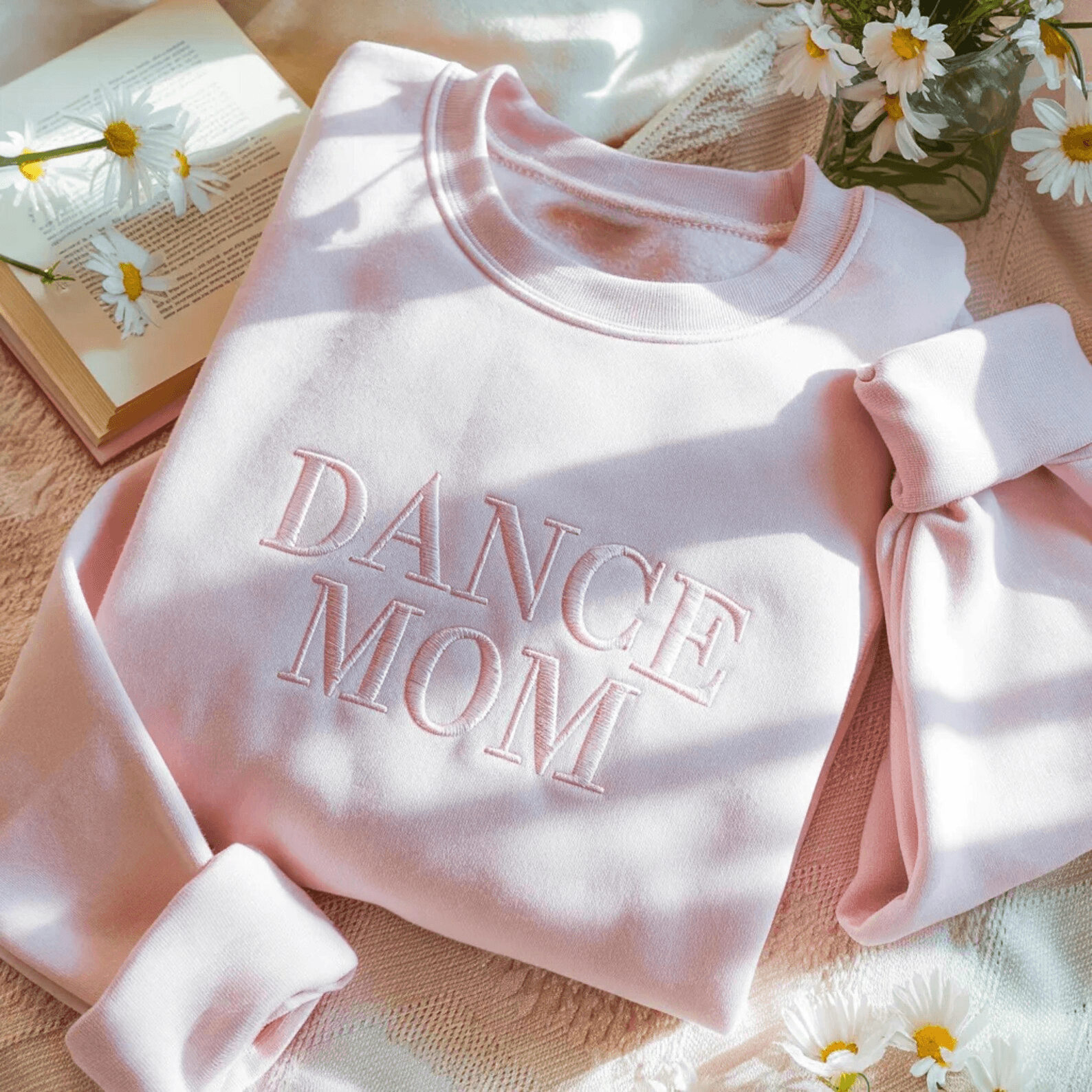 Embroidered Dance Mom Sweatshirt Personalized Team Crewneck Mothers Day Gift lavender Pink s t Shirt
