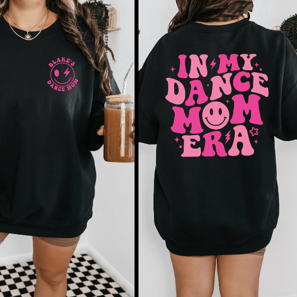 Personalized Dance Mom Era Sweatshirt Custom Ballet Mom Hoodie Gift black l t Shirt