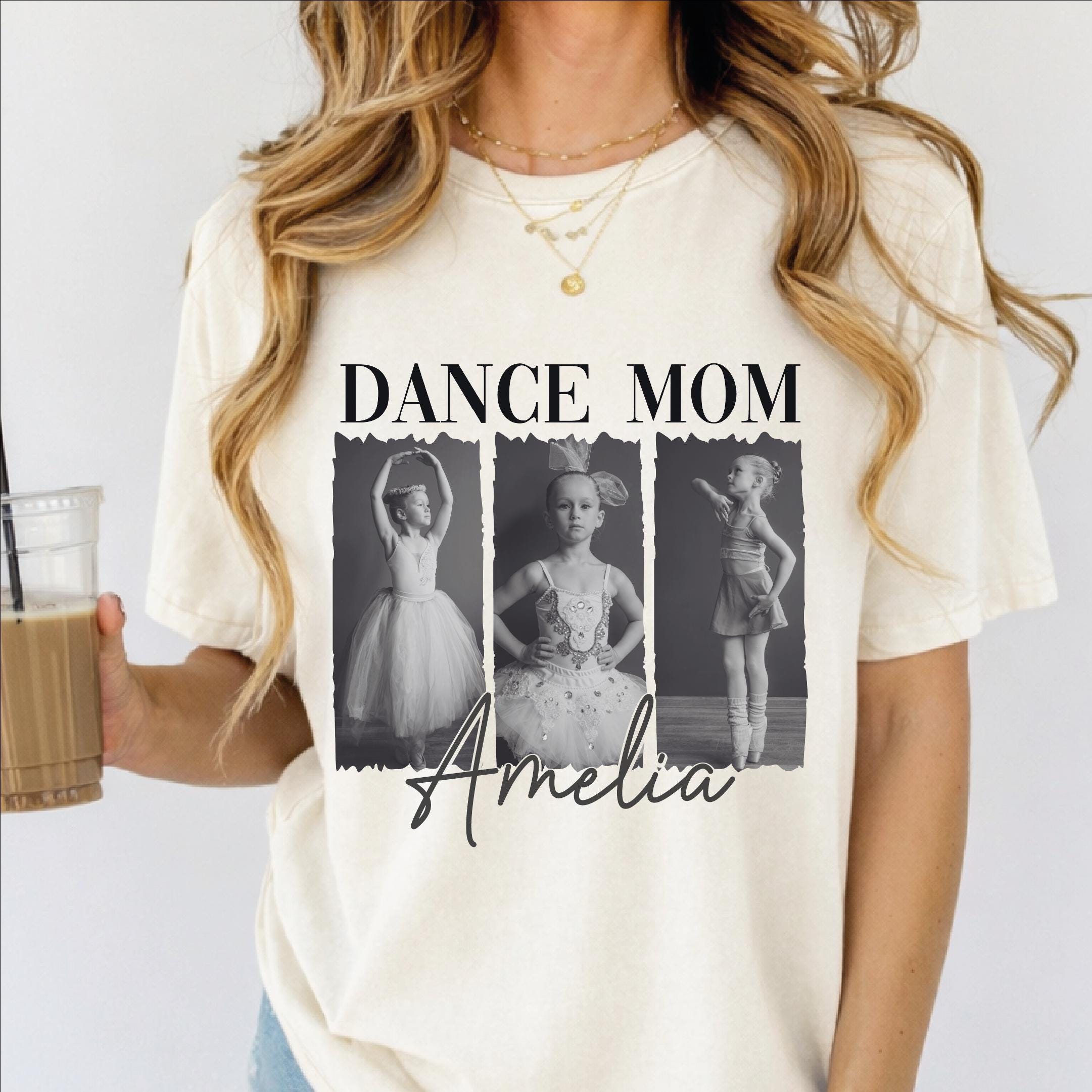 Personalized Dance Mom Photo Shirt, Custom Photos Tee, Gift For Dancer Mama pink 3xl sweatshirt