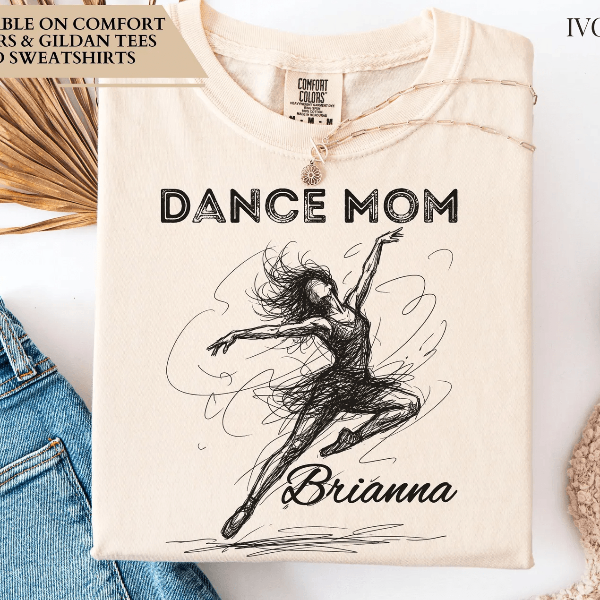 Dance Mom Line Art Shirt Comfort Colors Minimalist Dance Mama Tee Gift white 3xl sweatshirt