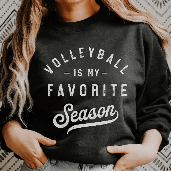 Volleyball Is My Favorite Season SVG Funny Volleyball SVG Cut File For Cricut Shirt Design yellow 3xl t Shirt