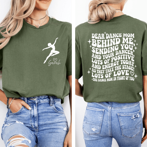 Personalized Dance Mom Shirt Custom Name Inspirational Quote Mom Tee pink l sweatshirt