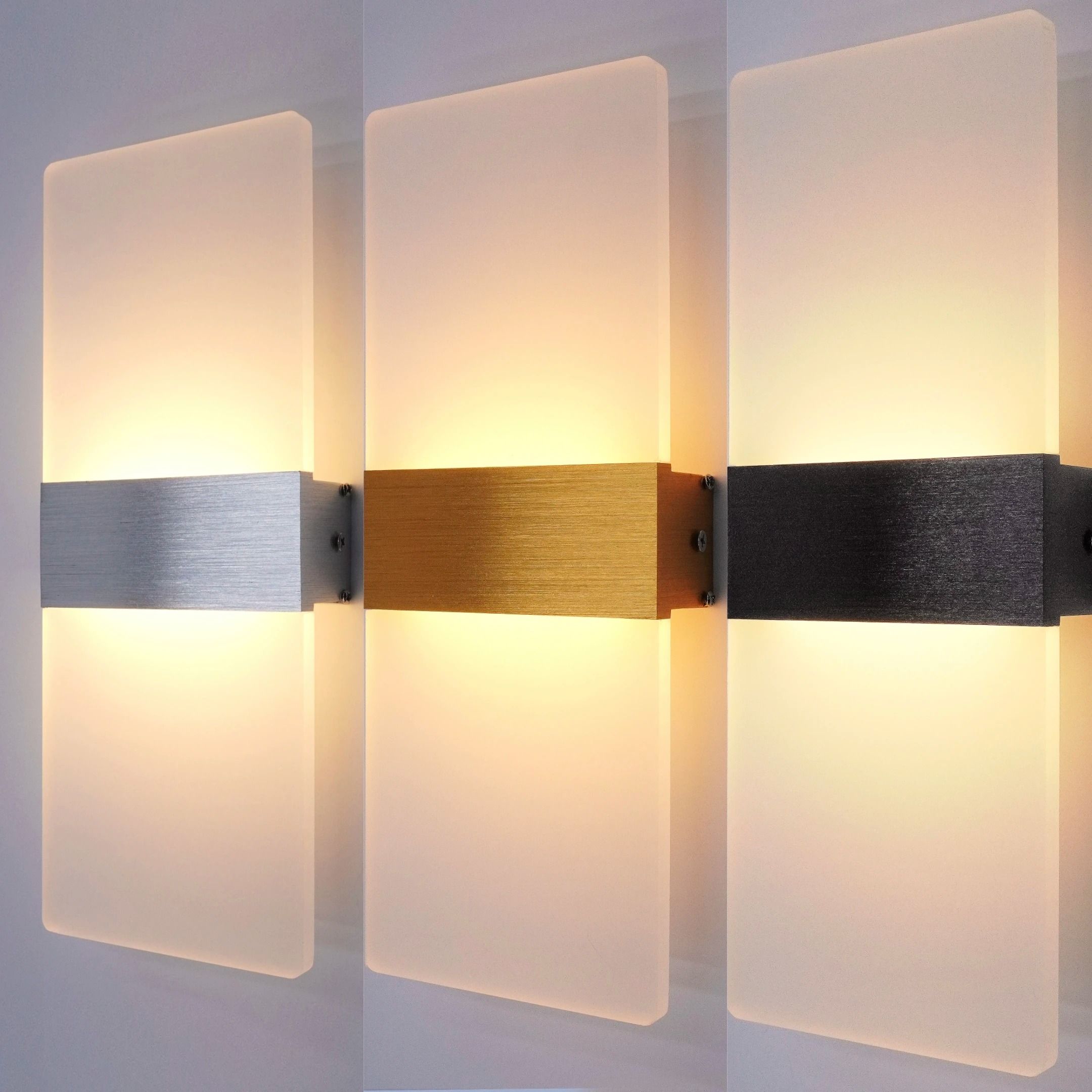 Sleek Minimalist LED Indoor Sconce And Accent Wall Lamp silver 12w warm White (2700 3500k)