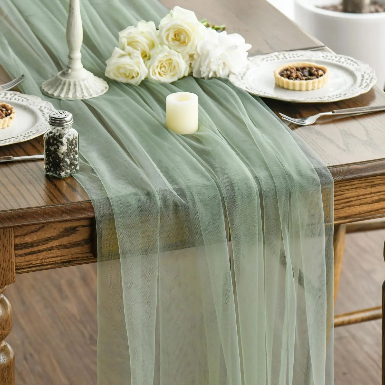Sheer Gauze Table Runner Elegant Wedding & Party Arch Draping Table Decor burgundy 29.5 236.2 In