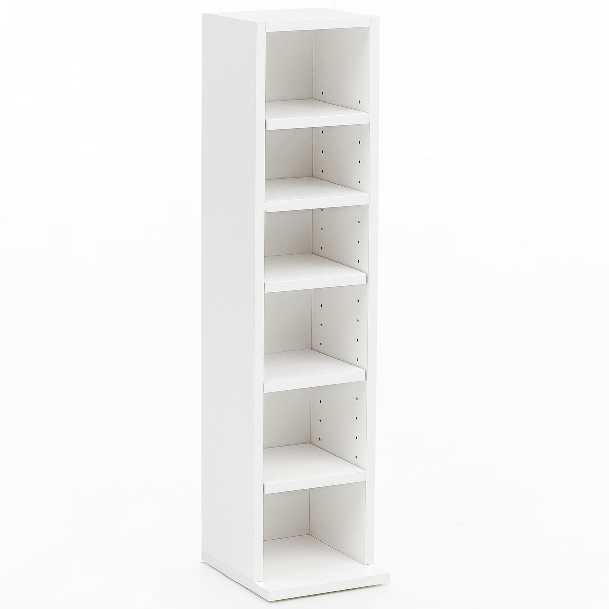 WOHNLING Bücherregal WL5.336 Weiß 21x91x25,5 cm Wandregal 6 Fächer Standregal Image