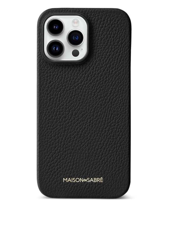 Leather Iphone 14 Pro Max Case - Black - Maison De Sabre Cases