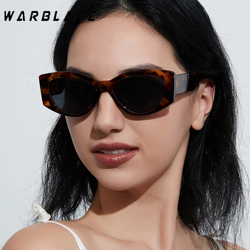 WarBLade 2023 di Marca di Moda Cat Eye Tendenza Occhiali da Sole Donne Shades UV400 Occhiali da Sole Retro Tè Leopardo Uomini Occhiali di Lusso