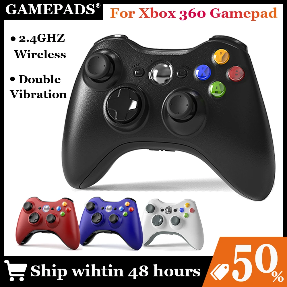 For Xbox 360 Slim/xbox 360 controller Game Controller Joystick Wireless Gamepad Controller Dual-Vibration Turbo Function