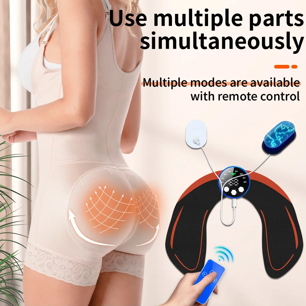 Kabelloser EMS-Körperformer - Wiederaufladbarer Po-Trainer mit 29 Stufen, 8 Modi, Dual-Channel Muskelstimulator für Fitness & Heimtraining Image