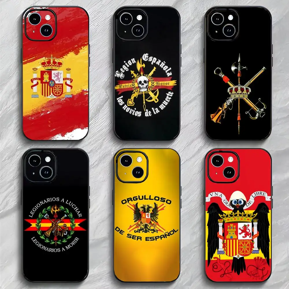 Patriotische Spanische Militär S-Spanische Legionen Handyhülle Weiche Verpackung Leichtgewicht für iPhone17 16 15 14 13ProMax Image