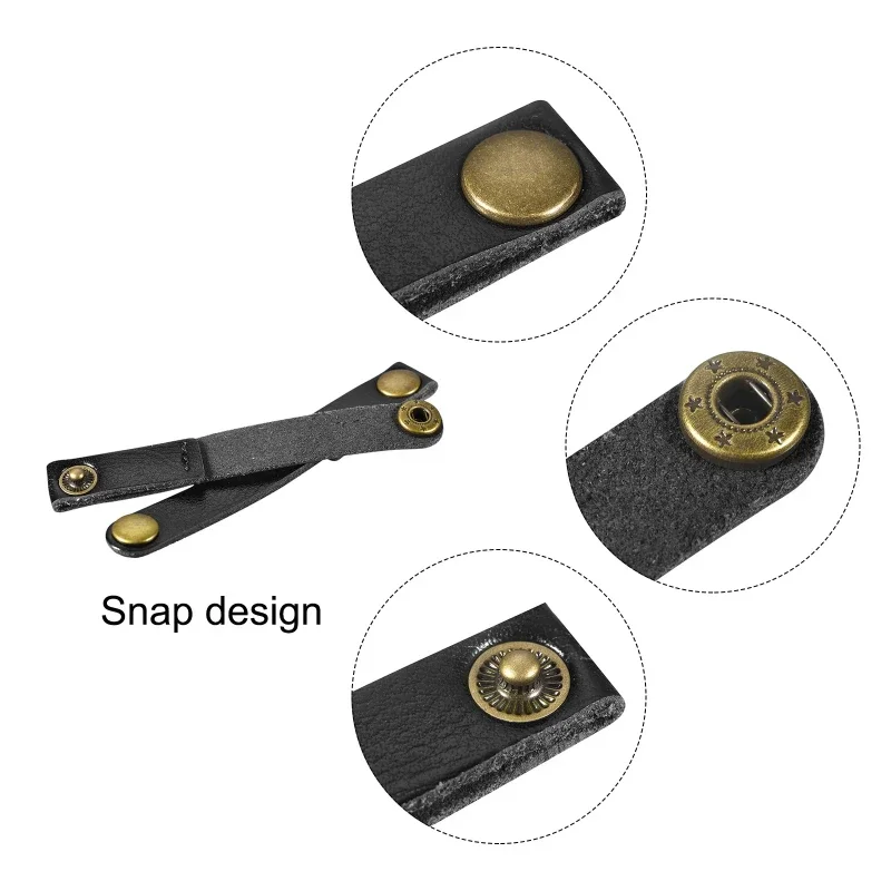 Leder-Kabelbinder Kabelorganisator - Verstellbare Kabelbinder Kabelmanagement-Halter für USB-Kabel Kopfhörerkabel Image