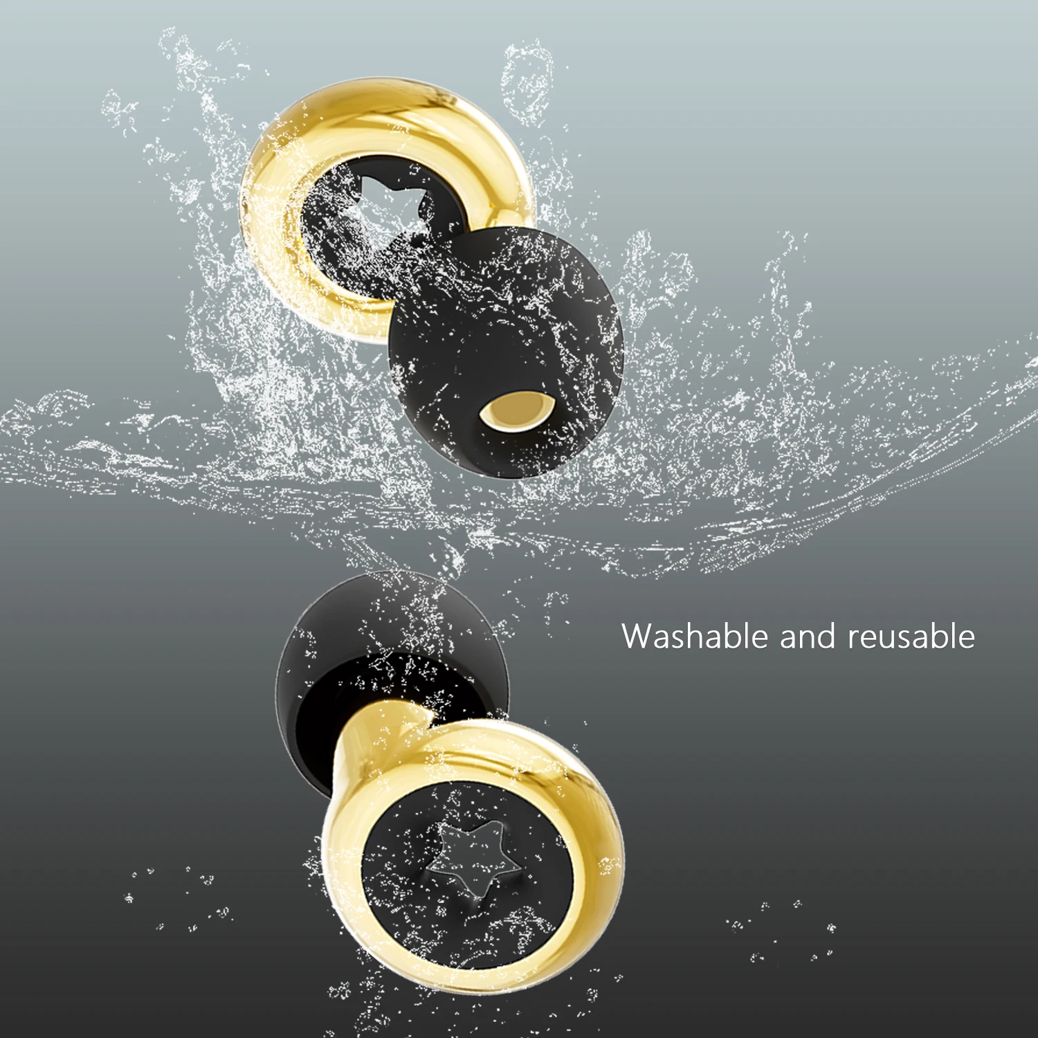 Wiederverwendbare Silikon-Ohrstöpsel Lärmreduzierende Ohrstöpsel 8 Ersatz-Ohrstöpsel XS/S/M/L Größen für Schlaf Schwimmen Reisen Konzerte Image