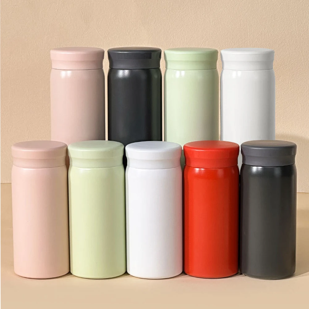 WATERSY 200ml 300ml 316 Edelstahl Mini-Wasserflasche Doppelwandige Vakuumisolierte Thermotasse für Heiß- und Kaltgetränke Reisebecher Image