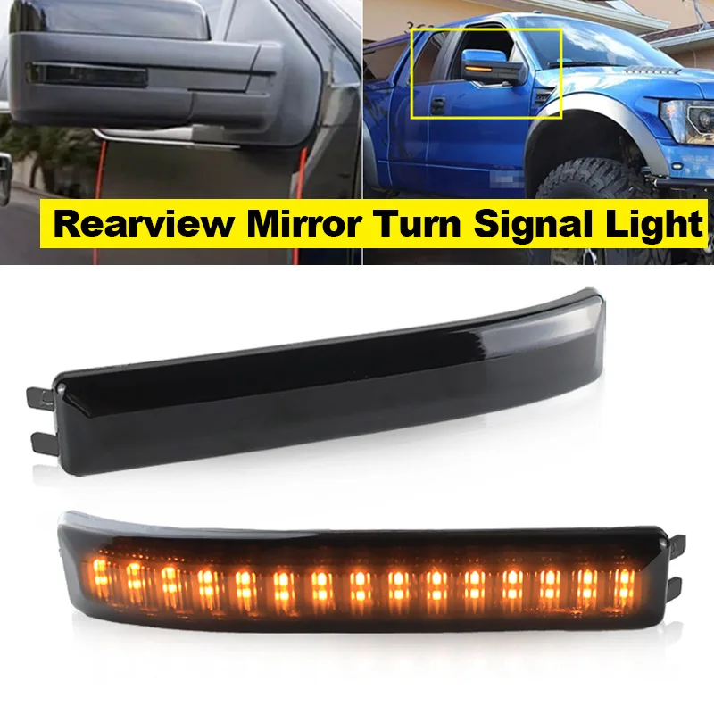 Für Ford F150 2009 2010 2011-2014 Raptor SVT 2010-2014 LED Seite Spiegel Lampe Bernstein Seite rückspiegel Dynamische Blinker