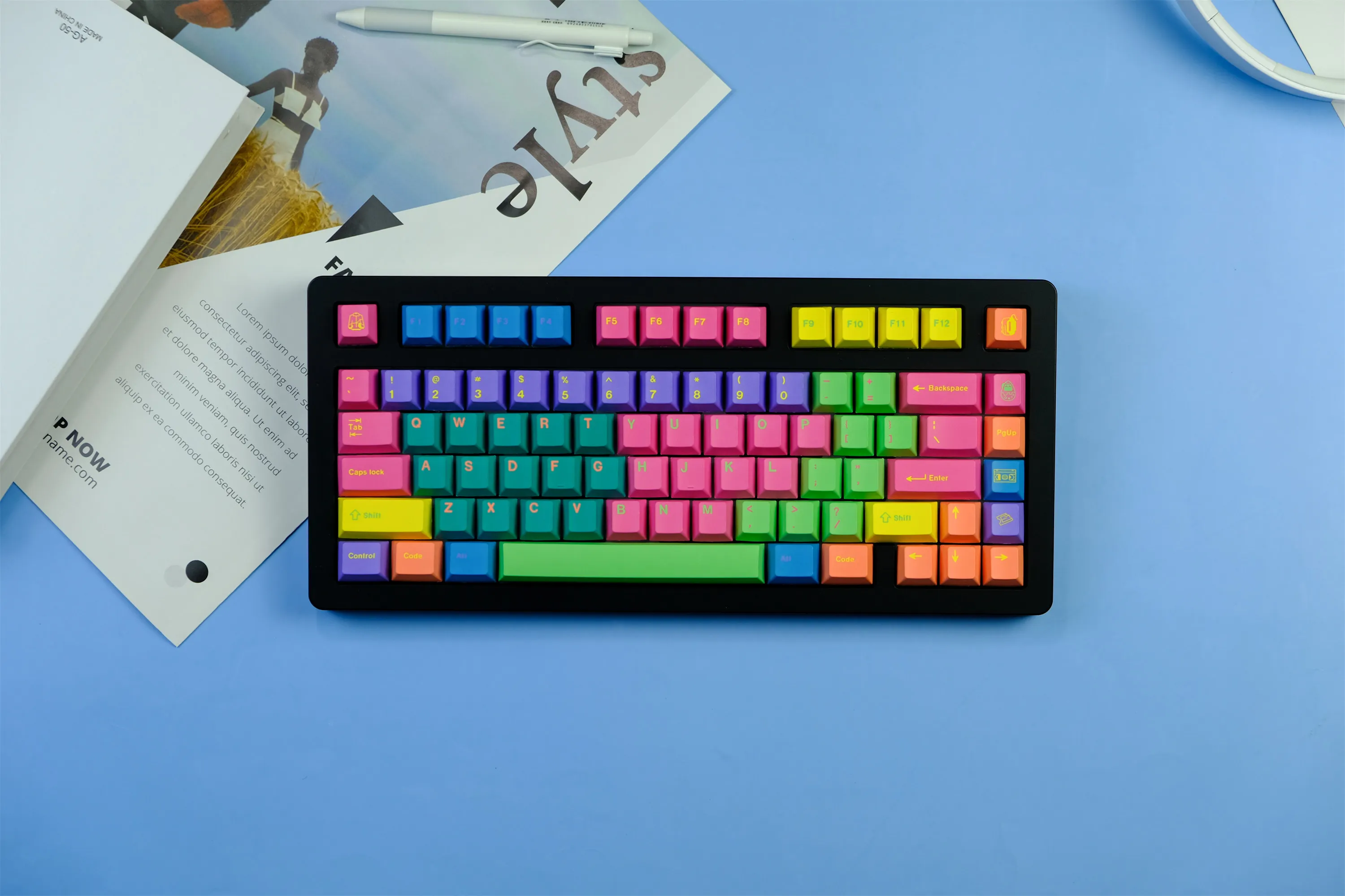 Gmk wind breaker keycap, 129 tasten pbt keycaps kirsch profil farbstoff-sub personal isierte gmk keycaps für mechanische tastatur Image