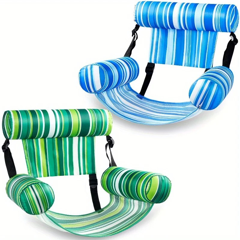 Sloosh Aufblasbare Pool-Liegen für Erwachsene, 2er-Pack Schwimmende Liegestühle, Robuste Schwimmliege für Kinder, Sommer-Wasserparty-Geschenk Image