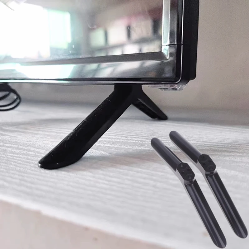 1 paar Fernseher Tabletop Basis Stehen Beine Sockel Ständer Ersatz Halterung Bein Kunststoff Beine Füße Universal Sockel Fuß Image