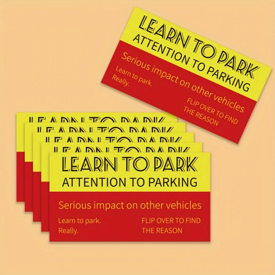 100 Stück lustige Parkkarte, Warnkarte für Parkplätze, Parkplatzkarte Image
