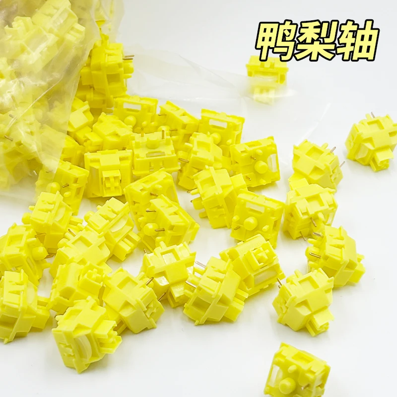 OUTEMU Pear Switch HP Taktile Leichte Drucktasten mit Sound, 5-polig, 35g, Hot-Swap Mechanische Tastatur-Schalter für Wort- und Codierungsspiele Image