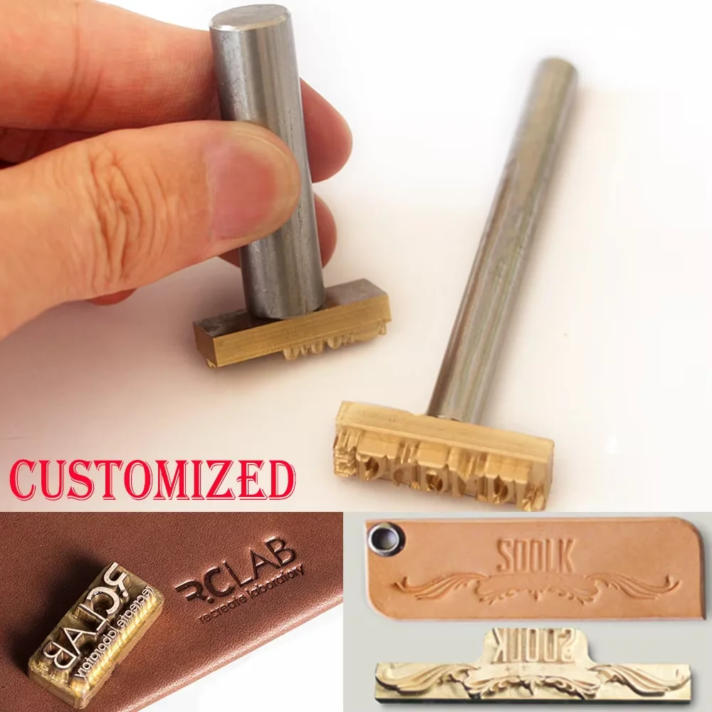 Personalisierte Messingstempel-Logos M8, Maßgefertigte Lederprägung, Geprägtes Siegel, Hochpräzise Gravierte Messing-Sonderanfertigung Image