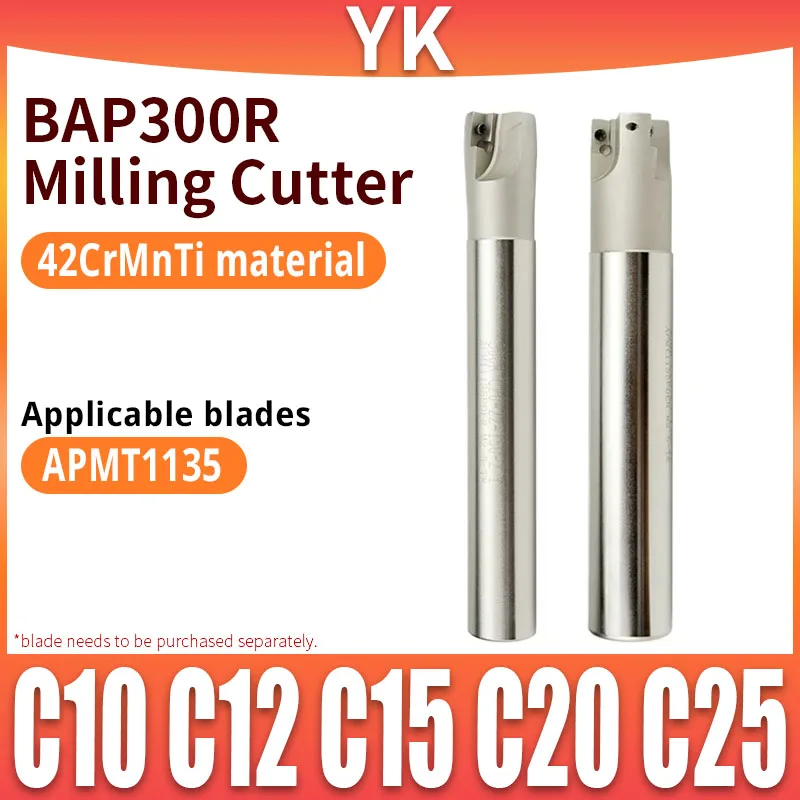BAP300R Indexierbarer Fräser, Schrupphalter für rechtwinklige Werkzeuge, passend für APMT1135 C10 C12 C15 C20 C25 Dreh- und Fräswerkzeuge Image
