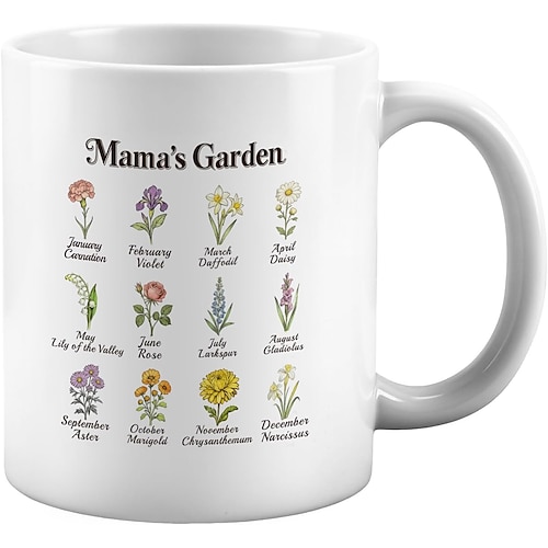 Muttertagsgeschenke für Mama von Sohn/Tochter – große Kaffeetassen, Keramik-Teetassen (350 ml), Geschenke für frischgebackene Mütter, Geschenke für Mamas Garten, beste Mama der Welt, Geschenke zum Image