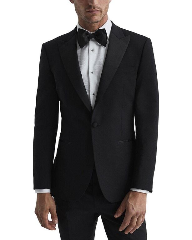 Poker Wool-Blend Formal Jacket - Black - Reiss Jackets