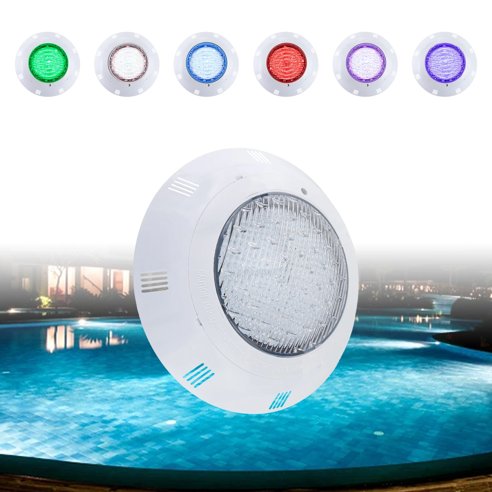 Lumière de piscine LED RGB 12V 36/45W, lumière de piscine sous-marine avec télécommande, lumière de piscine étanche IP68 pour piscine