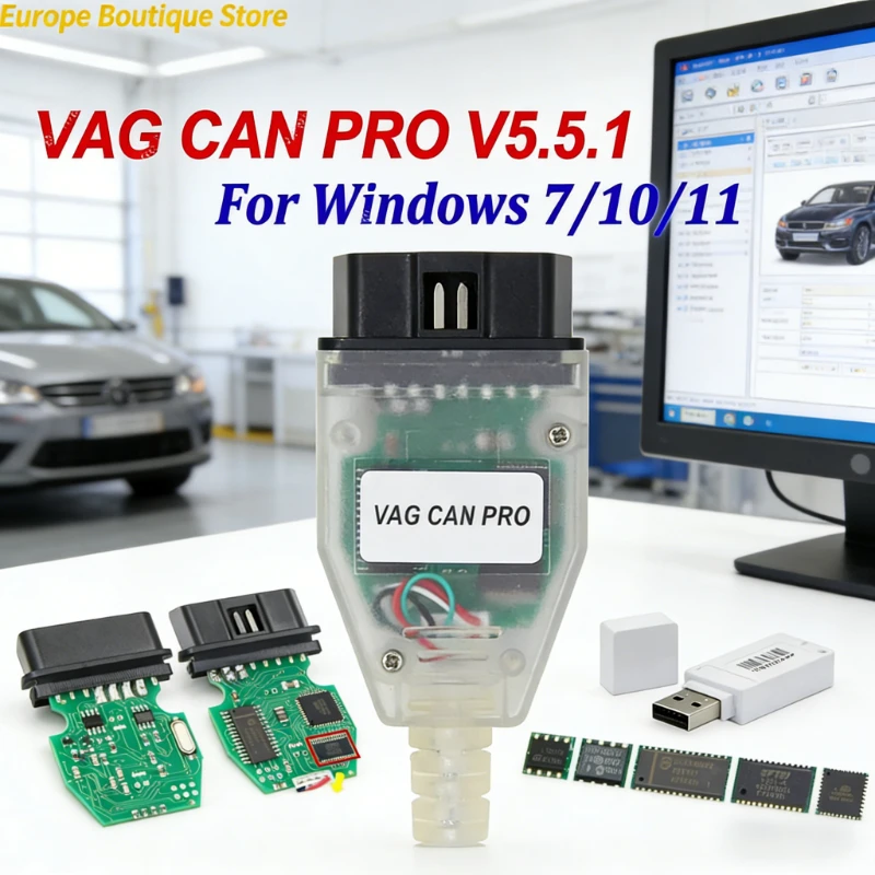 Neue VAG CAN PRO V5.5.1 Diagnose-USB-Schnittstelle FTDI FT245RL VCP OBD2 Can Bus UDS K Line für VW AUDI Image