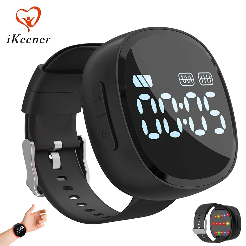 Armbanduhr-Therapiegerät Niederfrequenz 450nm 650nm Rot-Blau-Pulsbehandlung Rhinitis Diabetes Blutzirkulation Image