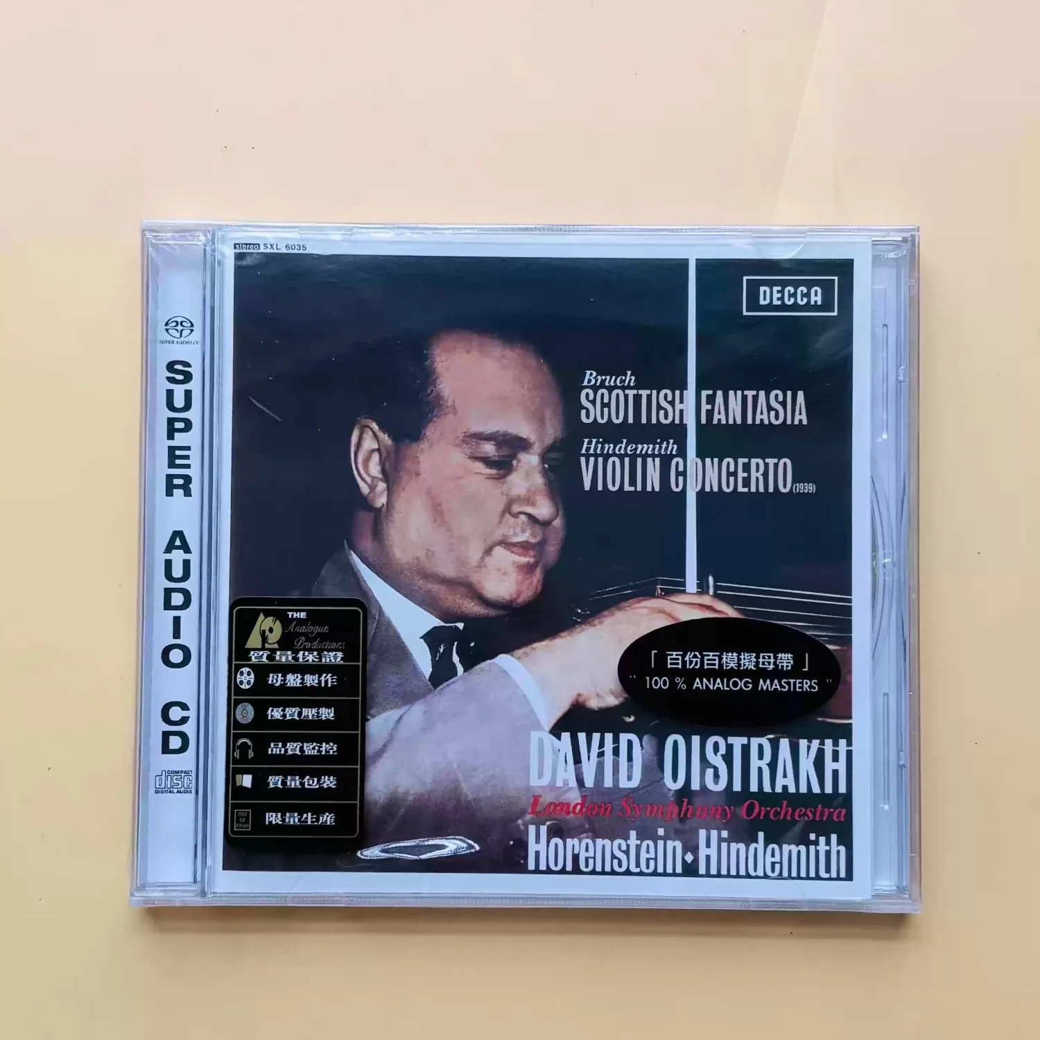 David Oistrakh „Bruch Scottish Fantasia Hindemith Violin Concerto“ DECCA CD Klassisches Geigenmeisterwerk Image