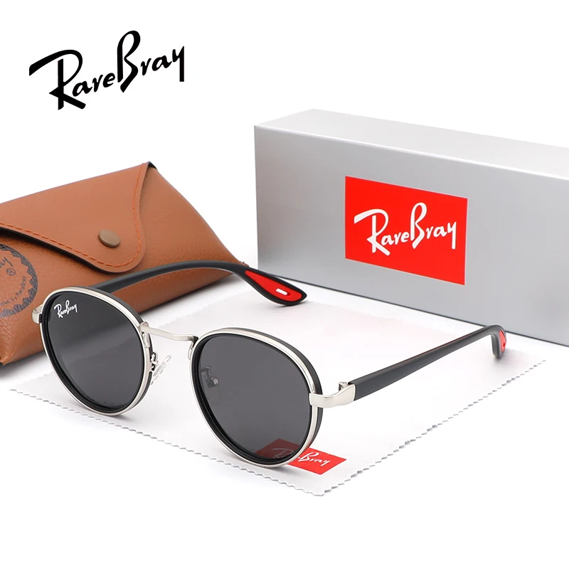 RareBray Lässige Runde Sonnenbrille, Modische Polarisierte UV400-Brille für Herren, Luxuriöse Retro-Fahrbrille für Damen, Sommer-Outdoor-Brille Image